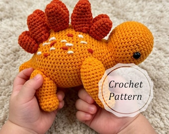 Amigurumi Stegosaurus Crochet Pattern PDF – DIY Dinosaur Toy for Kids, Nursery Decor & Handmade Gift
