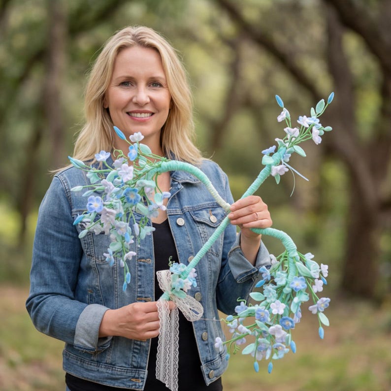 Pipe Cleaner Flower Bow and Arrow DIY Tutorial PDF Video Download, Floral Sculpture Craft Guide image 2