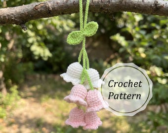 Lily of the Valley Crochet Pattern, Hanging Flower PDF, Boho Home Decor, Beginner Friendly Gift
