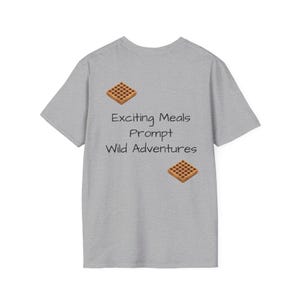 Quirky Waffle Stack T-Shirt | Foodie Breakfast Illustration Tee image 9