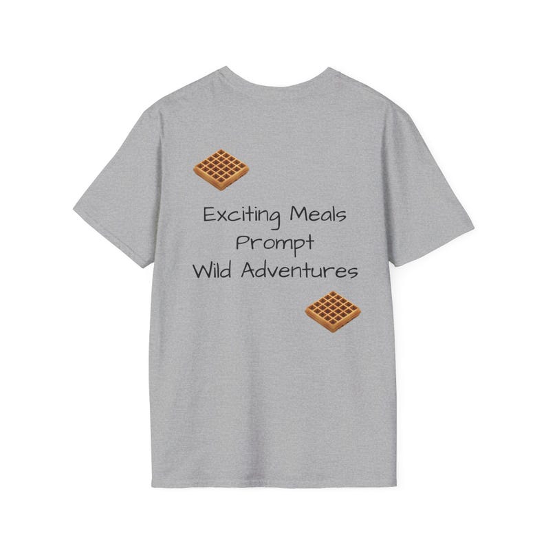 Quirky Waffle Stack T-Shirt | Foodie Breakfast Illustration Tee image 9