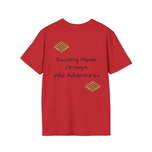 Quirky Waffle Stack T-Shirt | Foodie Breakfast Illustration Tee image 15