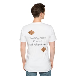 Quirky Waffle Stack T-Shirt | Foodie Breakfast Illustration Tee image 7