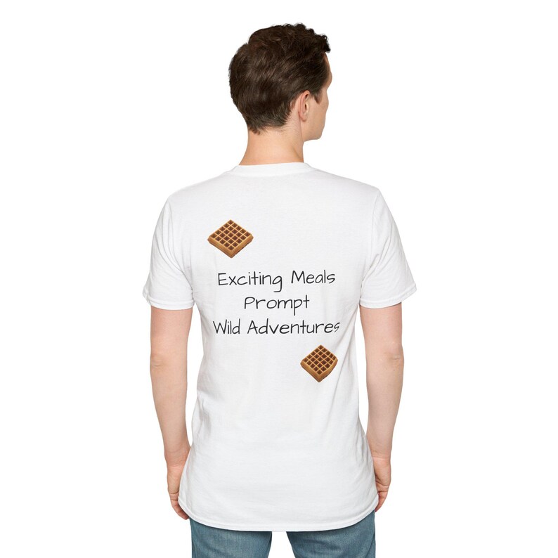Quirky Waffle Stack T-Shirt | Foodie Breakfast Illustration Tee image 7