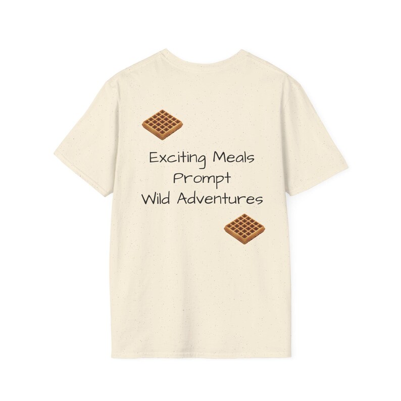 Quirky Waffle Stack T-Shirt | Foodie Breakfast Illustration Tee image 11
