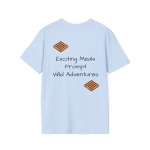 Quirky Waffle Stack T-Shirt | Foodie Breakfast Illustration Tee image 13