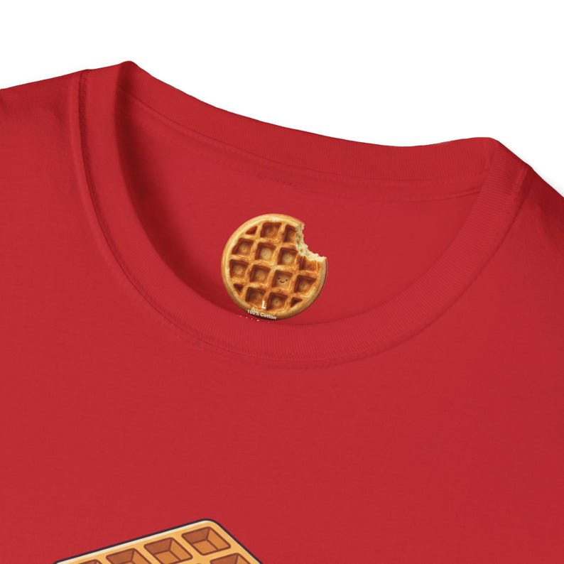 Quirky Waffle Stack T-Shirt | Foodie Breakfast Illustration Tee image 16