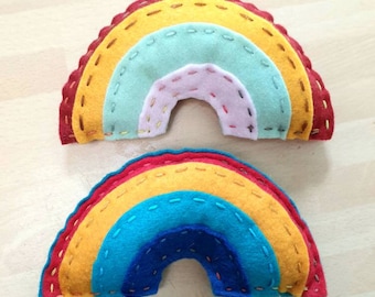 Rainbow decoration, felt rainbow, girls room, rainbow room, rainbow nursery, rainbow decor, felt rainbow garland, rainbow hanging