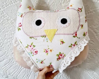 Nursery decor, owl presents, owl cushion, bird gifts, floral pillows, floral decor, Laura Ashley interiors, gifts for women, girls bedroom