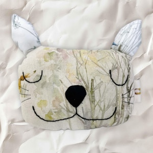 Cat pillow, floral cushion,  cat cushion,  nursery decor, nursery decor, nursery cushions, cream pillow cats