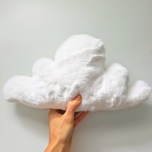 Fluffy cloud cushion. White Cloud Cushion. Personalised custom gift. Nursery playroom bedroom. New mum baby shower gift