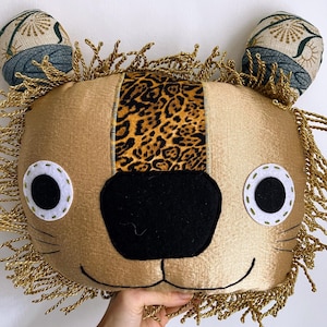 Gouden leeuw, leeuwkussen - Knuffels, babyspeelgoed leeuw, pluche leeuw, leeuwkussen, leeuw kinderspeelgoed, leeuw babykamer, kinderdagverblijfsafari