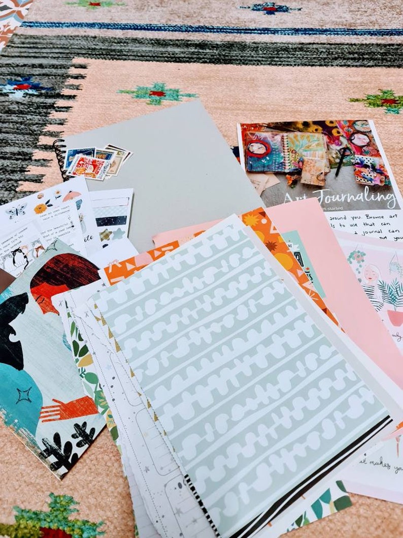 Art Journal Kit Journal Bundle Fabric Journal Kits Etsy UK