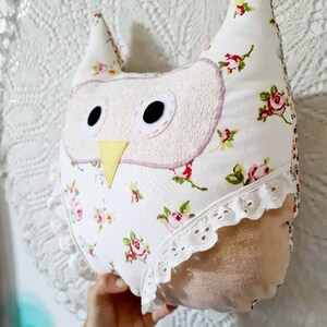 Nursery decor, owl presents, owl cushion, bird gifts, floral pillows, floral decor, Laura Ashley interiors, gifts for women, girls bedroom image 3