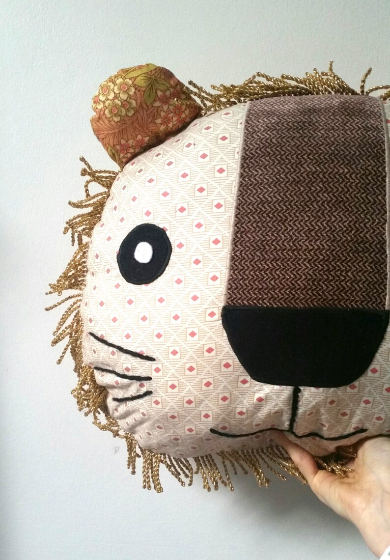 Stuffed Lion Lion Cushion Stuffed Animals Baby Toys Lion Etsy UK