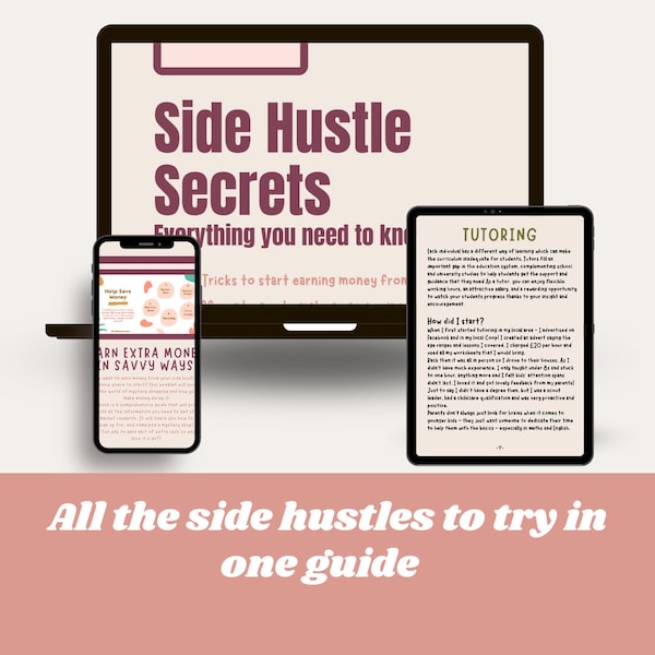 Side hustles 2024 ebook, self-development, finance book, work from home, UK side hustles to start now.