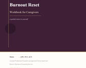 Caregiver Burnout Reset Workbook | Self Care Printable Recovery Journal (PDF)