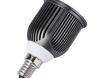 Bombilla LED tipo foco E14, 12 W, 1500 lm, iluminación de exteriores, no regulable.