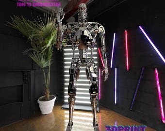 Terminator T800 T2 Endoskelett Verkliga Detaljer Högkvalitativ Livstor 3D-utskrivbar STL-fil, Professionella 3D-skrivaranvändare, Digital Nedladdning