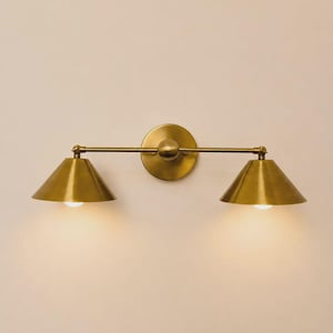 Adjustable Brass Picture Light, Mid-Century Vanity Wall Sconce for Bedroom Bathroom