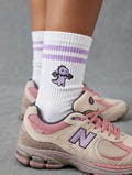 Embroidered Dinosaur Socks fun gym crew socks cute dino socks for dinosaur lovers product logo