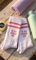 HYROX Era Socks | Embroidered Gym Crew Socks | Cute Fitness Socks | Sporty Aesthetic Socks | Pilates & Running Gift product logo