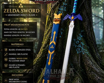 Master Sword Zelda Replica – Fantasy Game Sword, Link Cosplay Prop, Decorative Collectible Gift for Him