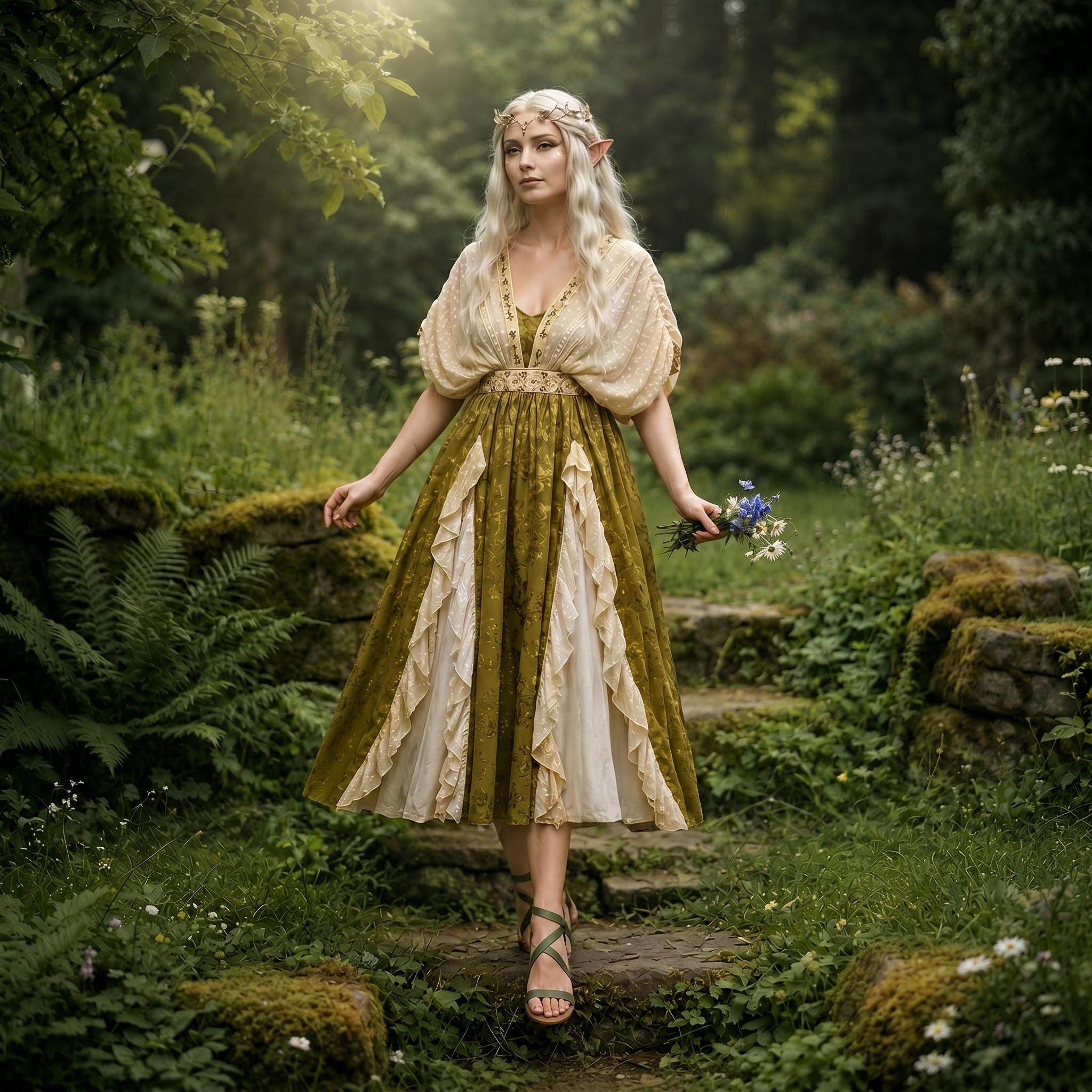 Green Elven Dress - Etsy