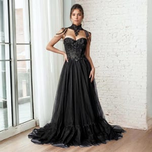 fairy goth mother dresses Ivory satin tea length wedding dress with cut out back  FairyGothMother