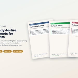 KI-gestützte Lernkarten für Studierende | 48 druckbare Lernimpulse für Aufsätze und Prüfungen | Lernkartenset „Integrity Safe University Desk Deck“ | PDF zum Ausdrucken