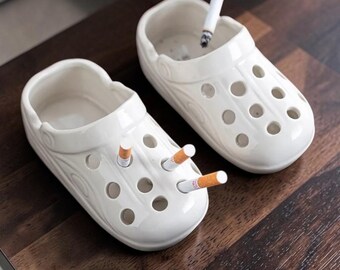 Grappige asbak krokodil, keramiek nieuwigheid rookschaal cadeau