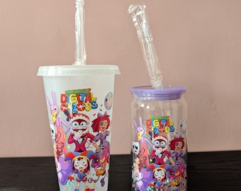 The Digital Circus Themed Tumbler Cup | Kids Drinkware (24oz, 16oz)