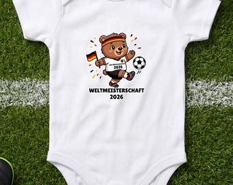 Camiseta infantil del Mundial 2026 Alemania Oso | Camiseta infantil del Mundial | Fútbol infantil | Camiseta del Mundial Alemania Oso