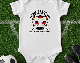 Mi primer body de bebé del Mundial 2026 | Regalo de fútbol de Alemania | Body para recién nacido | Camiseta de fan del Mundial para bebé