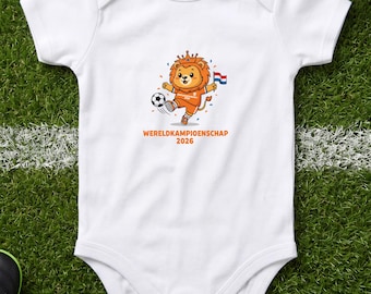 WK 2026 Pelele para bebé Países Bajos | Body de bebé Wereldkampioenschap Leeuw | Bebé Voetbal Cadeau | Copa de Holanda