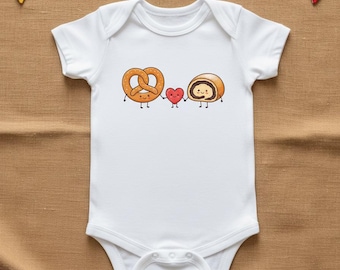 Regalo para bebé germano-polaco | Body de pretzel makowiec | Baby Shower | Regalo para bebé germano-polaco | Body Gift germano-polaco