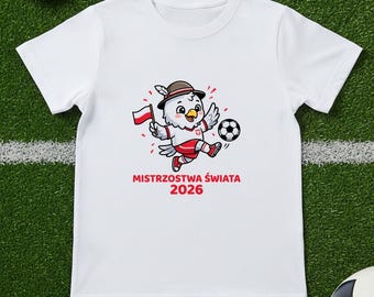 MŚ 2026 Koszulka Dziecięca Polonia | Mistrzostwa Świata Orzełek Camisa | Piłka Nożna Camiseta para niños | Copa del Mundo de Polonia