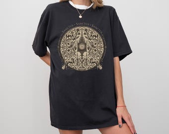 Camiseta católica IHS, camiseta religiosa vintage, camiseta cristiana Comfort Colors