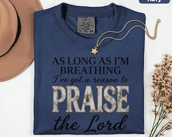 Praise the Lord-T-shirt, op Faith gebaseerd comfortkleurenshirt