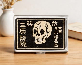 Skeleton Matchbox Retro Cigarette Case, Stainless Steel Wallet