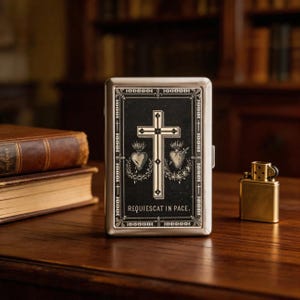 cross cigarette JRW + Black Collab  SellYourKnife USA No more sad two cigarettes with a cross