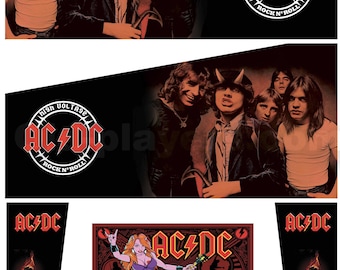ACDC Model 2 Stickers For Pincab Pinball