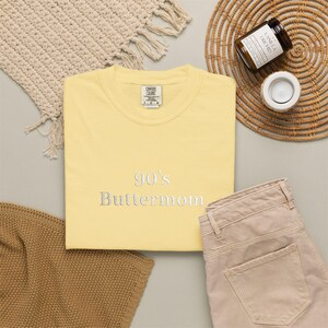 90's Buttermom T-shirt | Retro 90s Script Tee, Butter Yellow Graphic Shirt, gift, mom