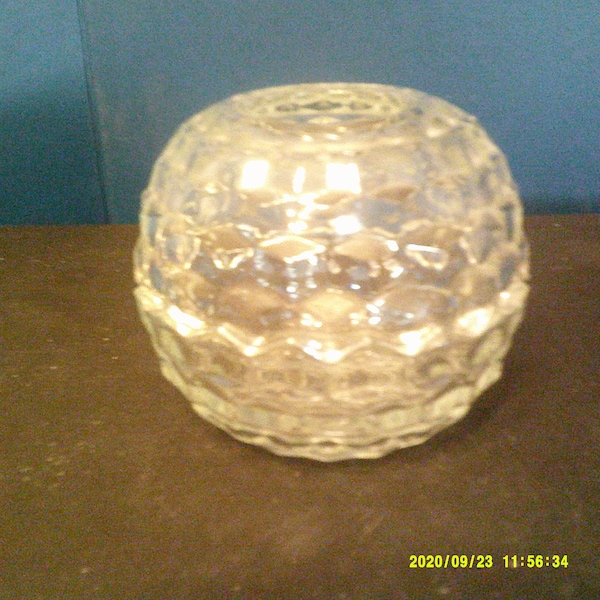 Clear glass fairy lamp candle holder