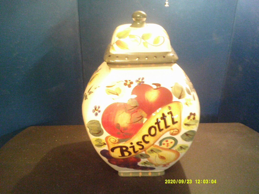 Collectable Hand Painted Nonni's Biscotti Cookie Jar. Etsy