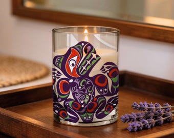 Matriarch Bär Kerze | Symbol des Schutzes & Pflege | Kwakwakawawn Kunstwerk von Trevor Hunt | Eingeborene Kunst des Nordwestens