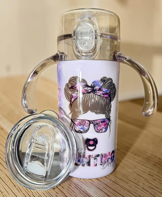 Purple Camo Girl Sippy Cup Tumbler