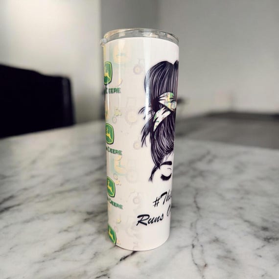 John Deere "Messy Bun Life" Tumbler