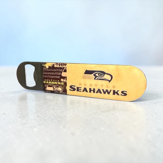 Custom Designed Wood Seattle Seahawks Bottle Opener