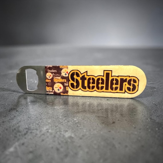 Custom Designed Wood Pittsburgh Steelers Bottle Opener